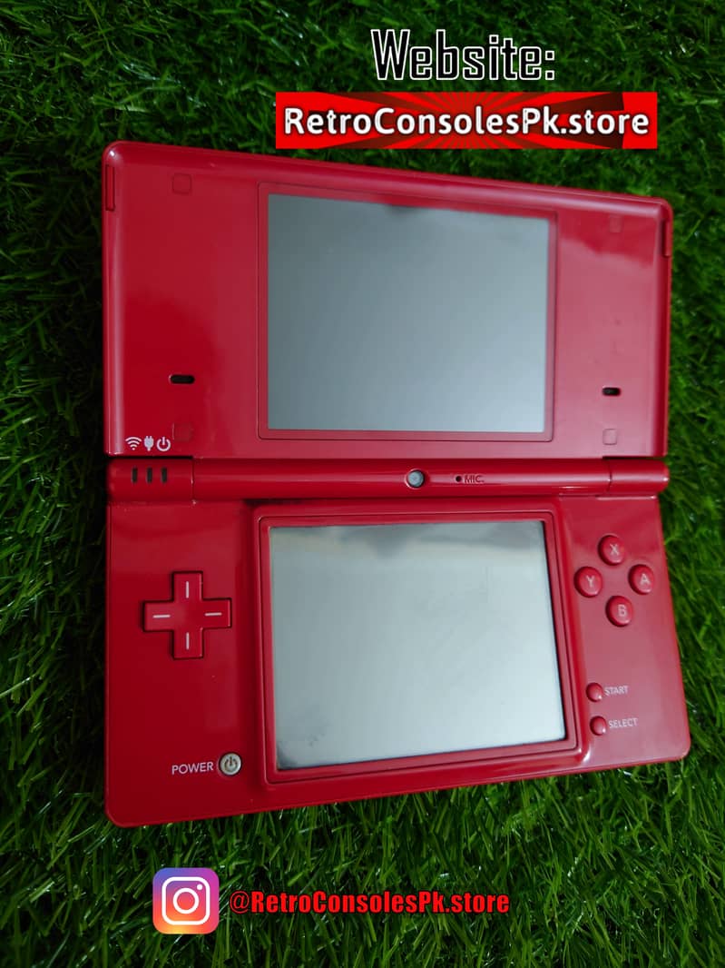 RED Nintendo DSi - DS - 7k+ Games Charger Stylus Included 0