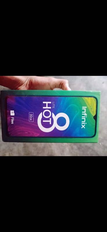 Infinix hot 8 with box and data cable 0