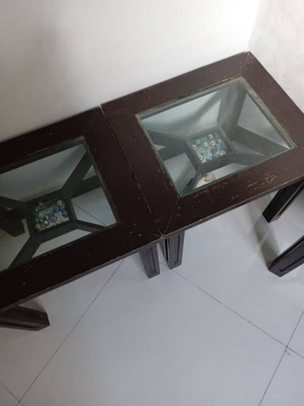 wooden center table with side tables 3