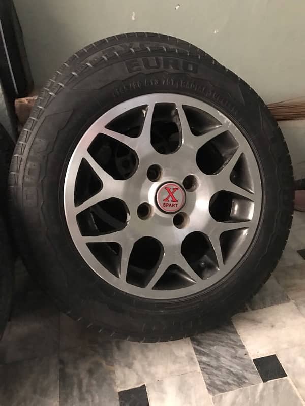 Alloy Rims and tyres 13 size 4