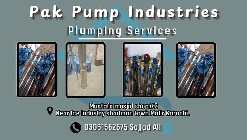 Earth boring/Sumbersbile Pump/PVC Pipes Wholesaler/Pump services 7