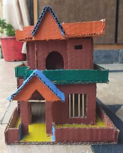 hand made decoration piece house size 7"x7"