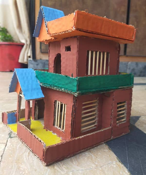 hand made decoration piece house size 7"x7" 3