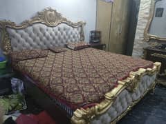 bed set with side tables dressing table and wardrobe and long mirror