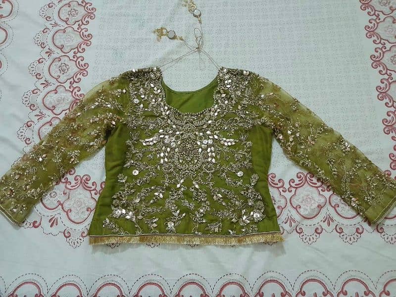 Mehndi Lehenga dress / gotta work on net latest design 1