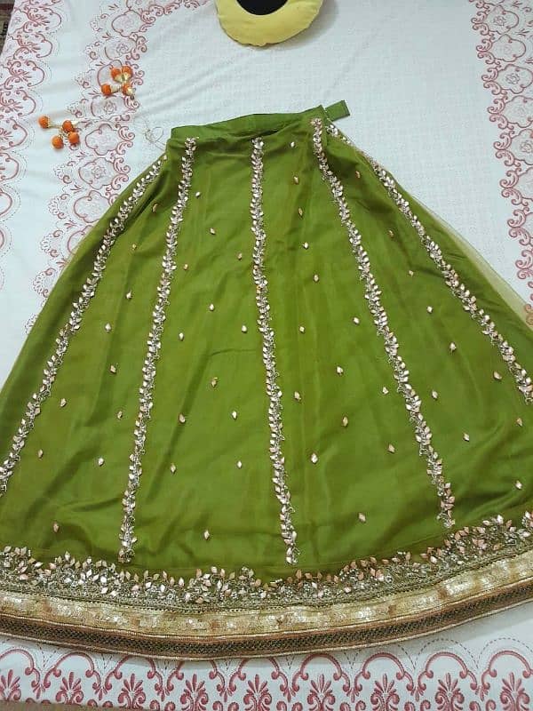 Mehndi Lehenga dress / gotta work on net latest design 2