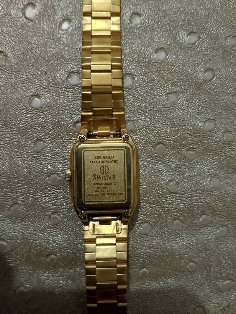 Swistar 22k gold Electroplated woman watch 1