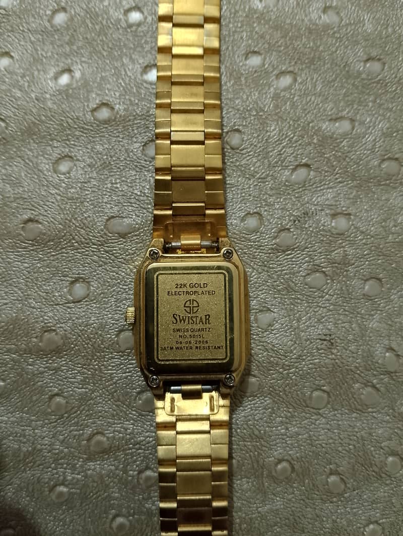 Swistar 22k gold Electroplated woman watch 12