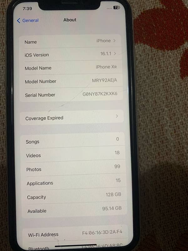 Iphone XR 128 GB Non pta 3