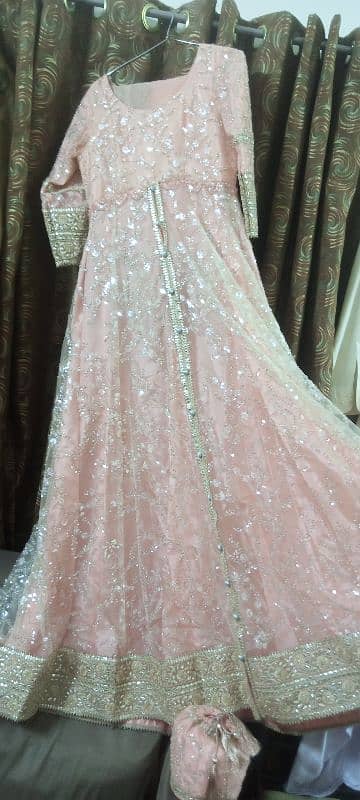 Wedding fancy dress for girls / Walima dress with bag lastest design 0