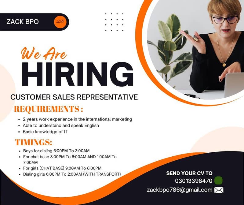 We Are Hiring Sales Representive 0