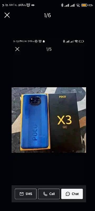 Poco x3 Nfc Full Box Blue Color 0