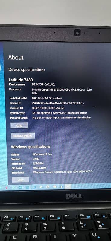 Dell laptop core i5 6th generation 4