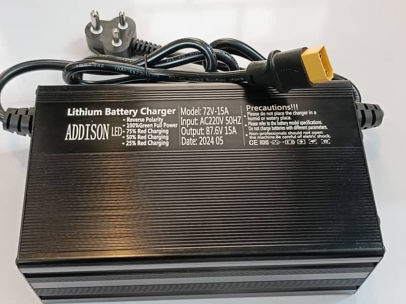 72V/15A 24S Lithium Iron Phosphate/Li Ion/Lead acid charger (87.6V) 4