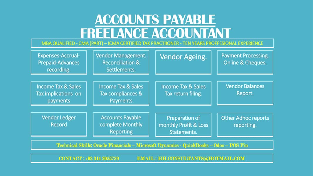 Freelance Accountant/Tax Consultant/ERP 3