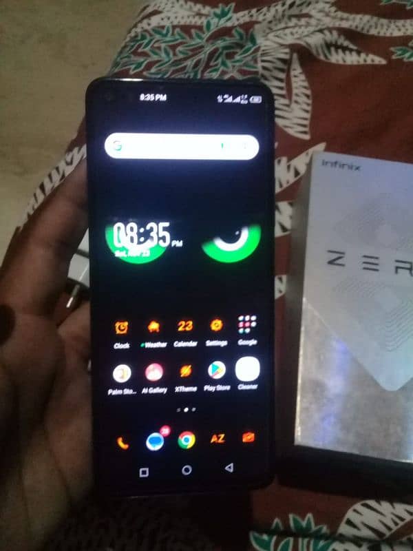 infinix zero 8 (8/128) with box and charger 3