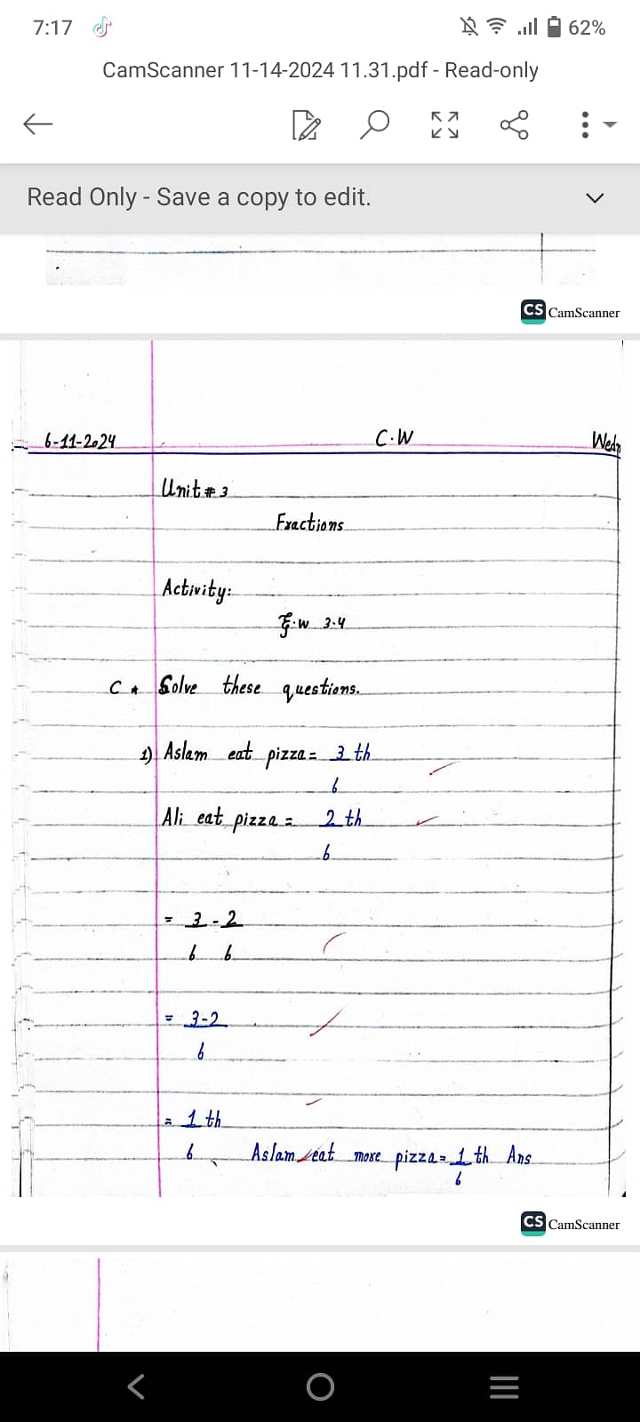 Handwriting assignment work 2