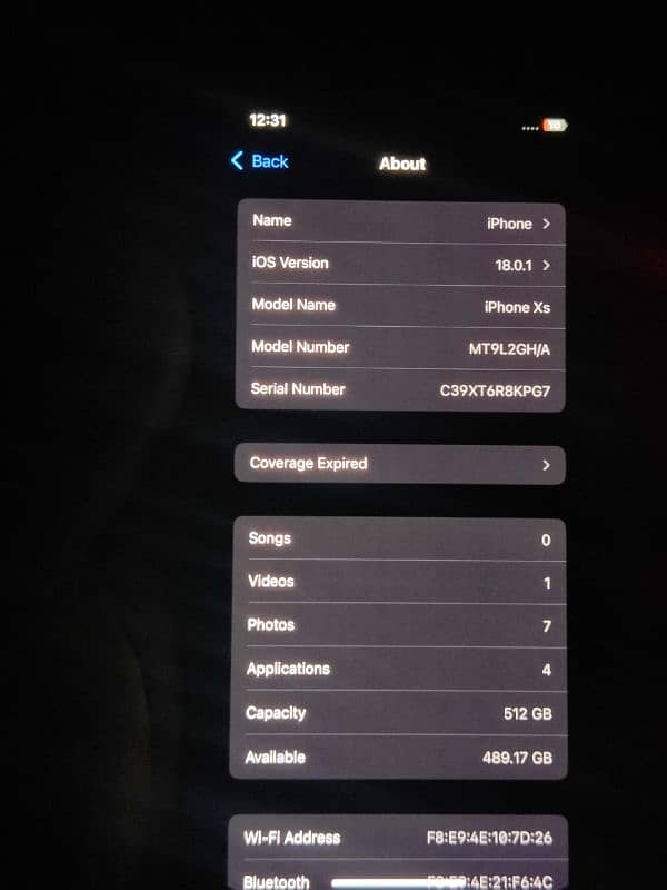 (Exchange possible) Iphone Xs 512 GB 3