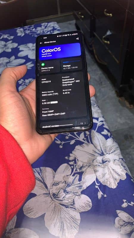 Oppo F19 urgent sale 12