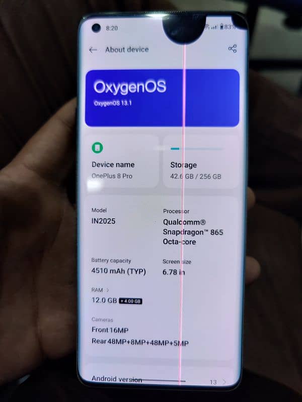 One Plus 8Pro 12GB 256GB urgent sale 8