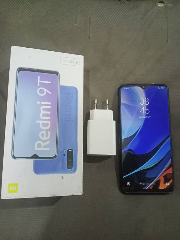 Redmi 9T mobile RAM 6. Memory 128. condition 10/9 7