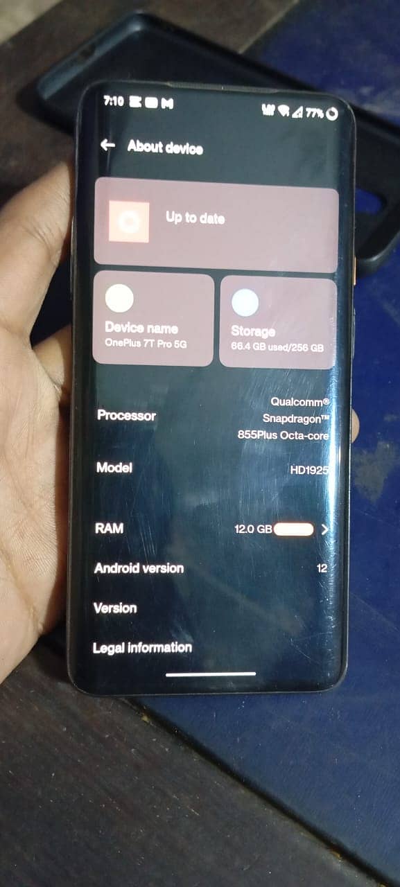 OnePlus 7t pro 5g McLaren.  12 gb 256gb 6