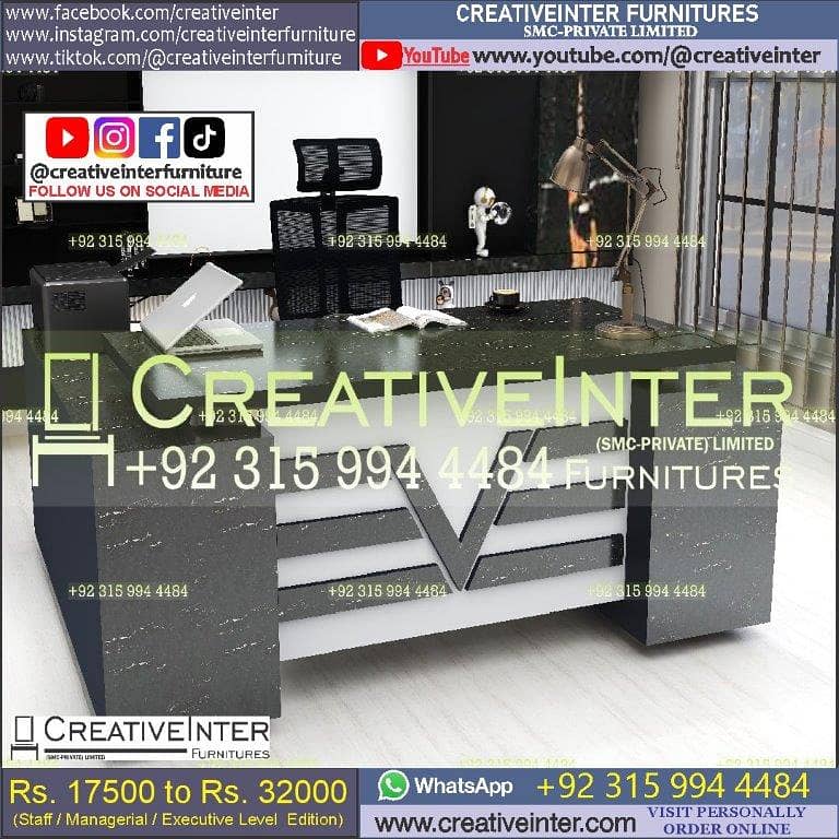 Office Table Modern Desktop Computer Desk Gaming PC Laptop Desk Work 10