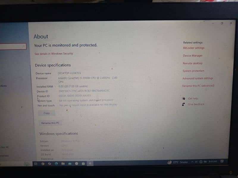 Toshiba satellite pro laptop urgent sale& exchange possible 10