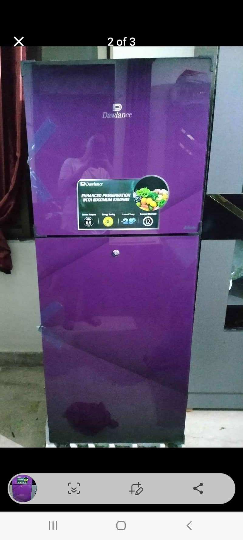 Unuse   dawalance 9169wbgd frige medium  size 0