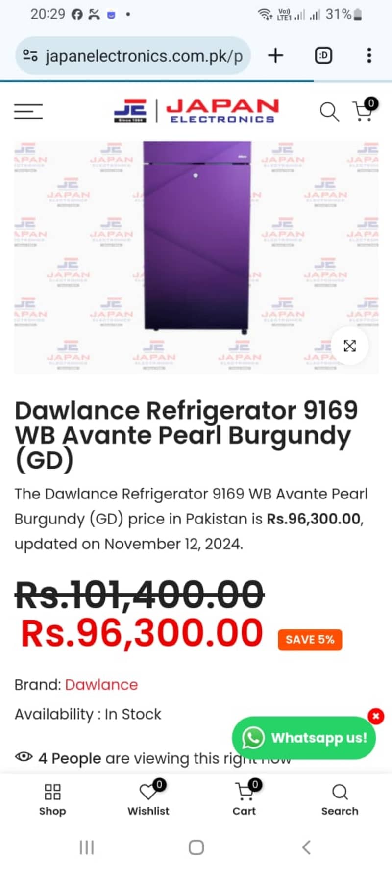 Unuse   dawalance 9169wbgd frige medium  size 2