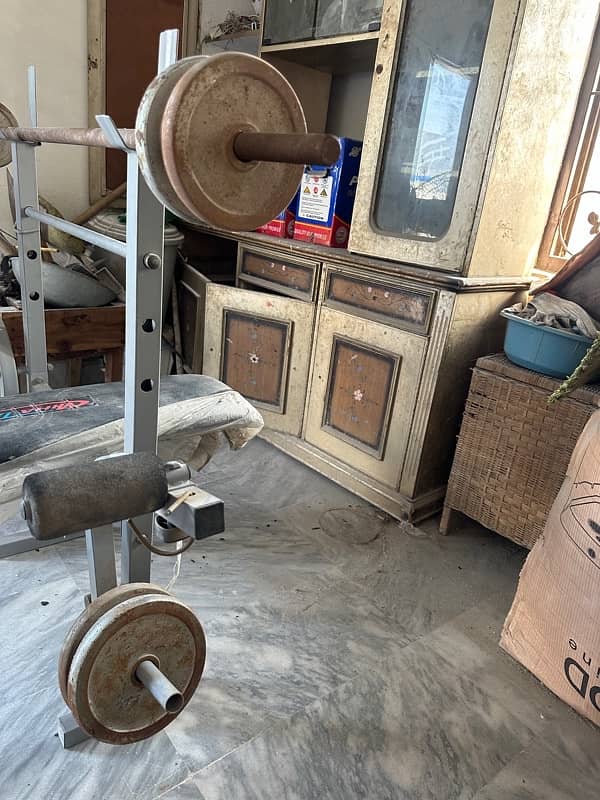 ALL PURPOSE GYM BENCH PRESS WITH ALL WEIGHTS 5