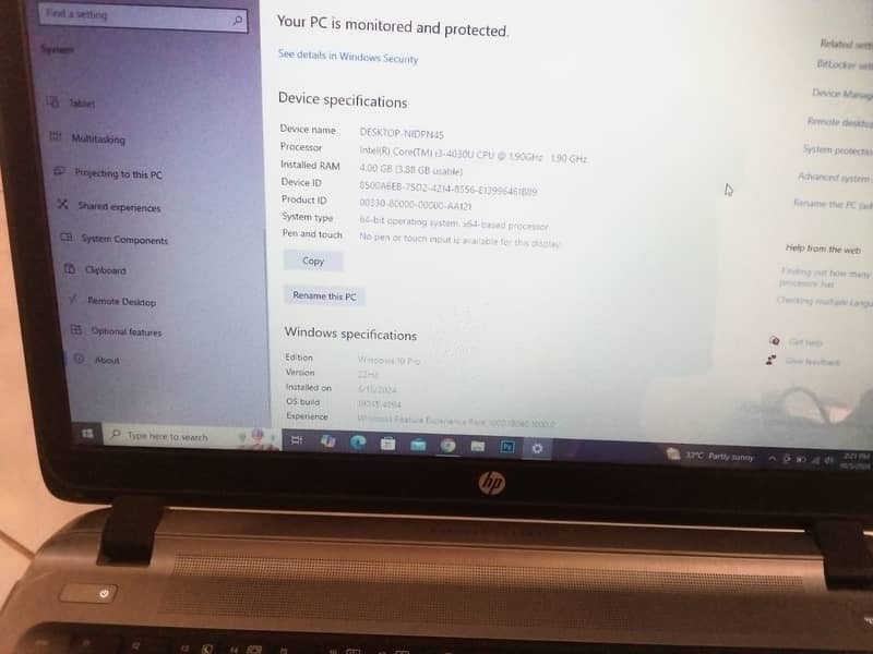 Hp ProBook 4th Generation Core i3 1