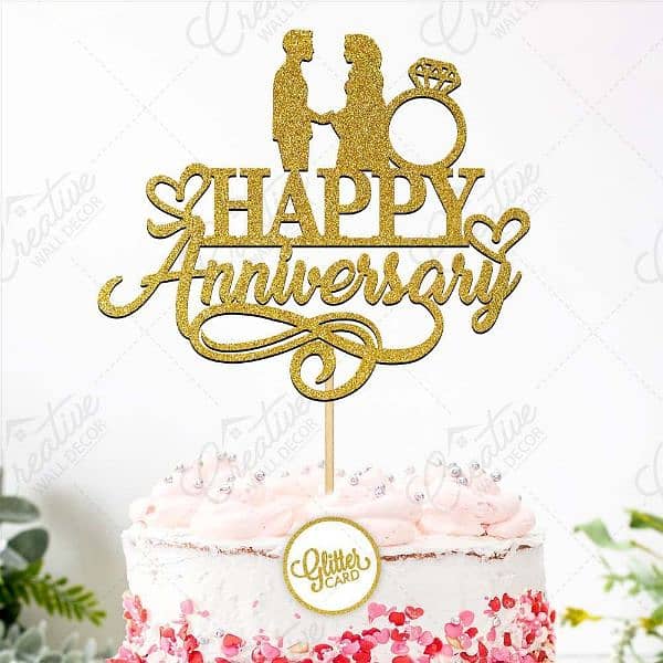 Happy Anniversary Cake Topper 3