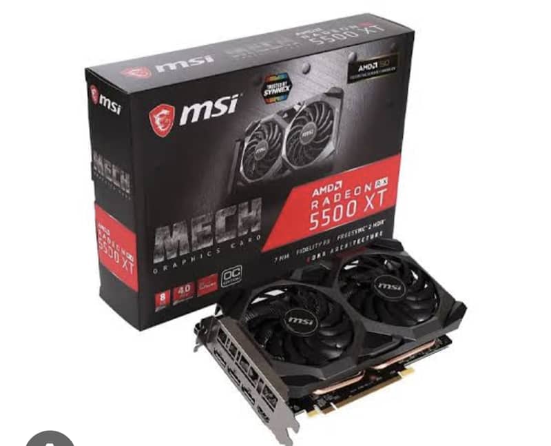 MSI Rx5500 XT OC Mech 8GB with Box 0