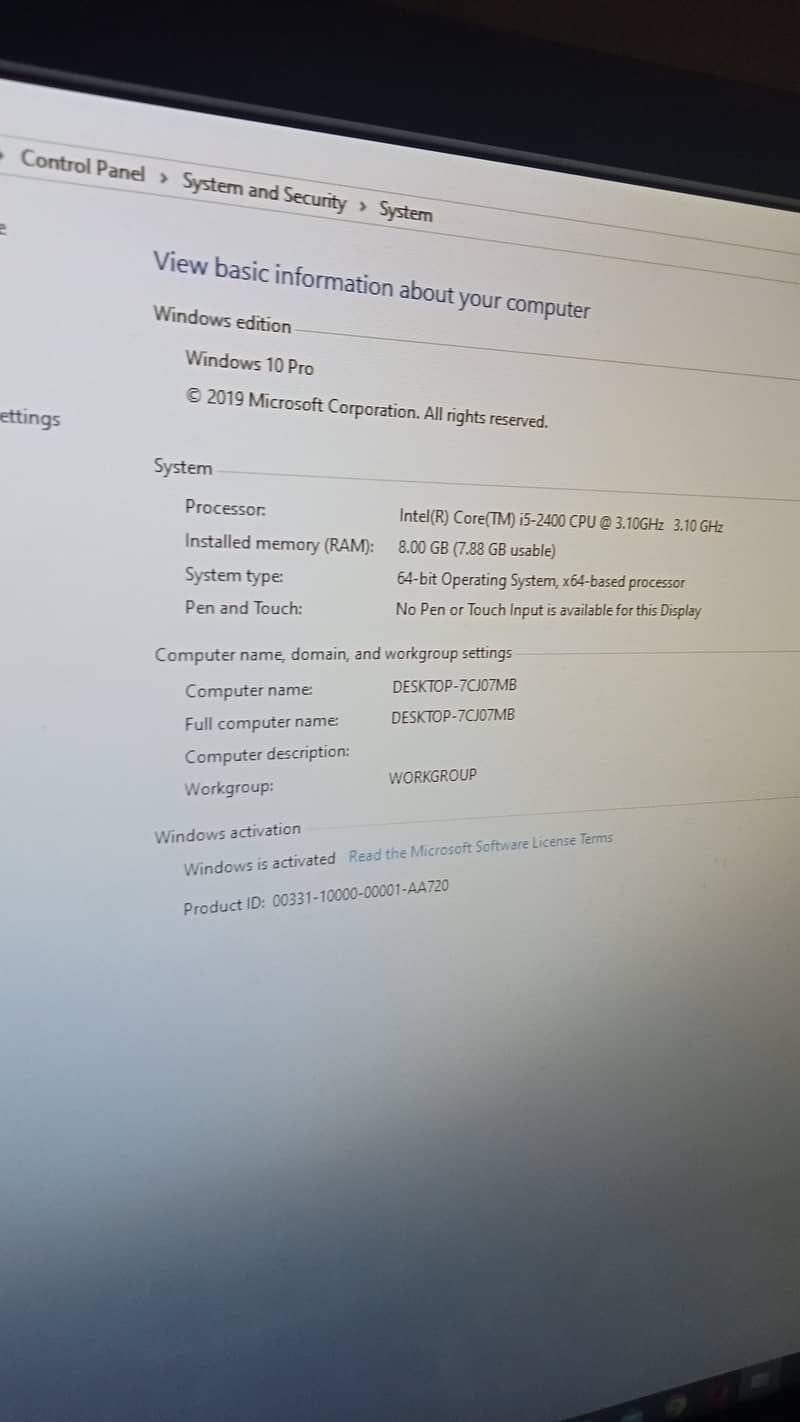 Dell PC Core i5 with Dell LED A+ Original 2