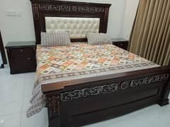 bed set with two side tables