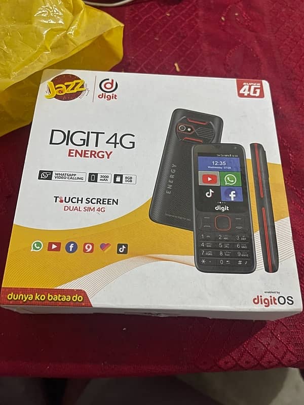 JAZZ Digit Energy Touch Screen 3000 MAH 8GB With Box 0