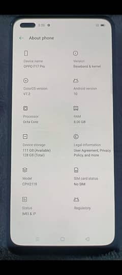 oppo f17 pro home used condition 9.0 All ok proved 8 gb ram 128 memory