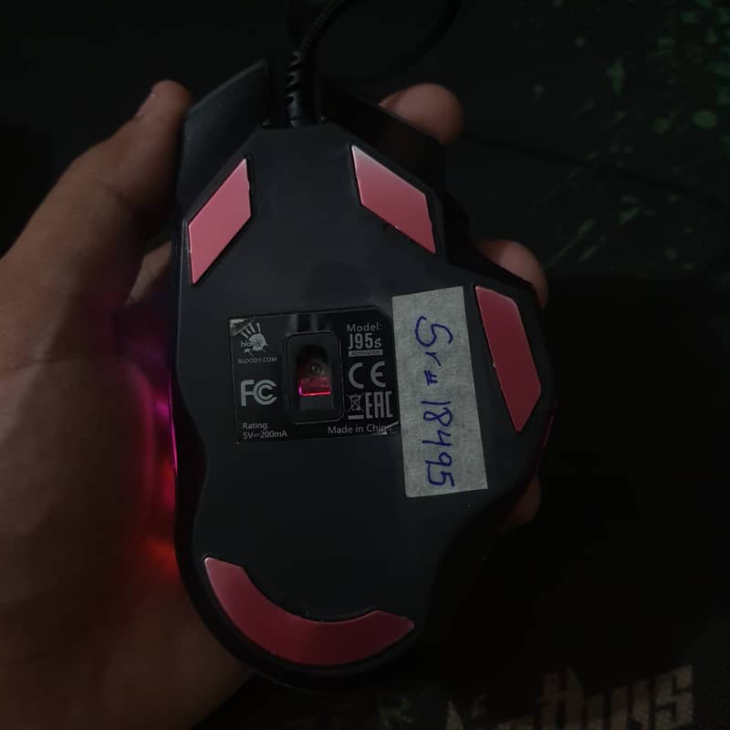 2-Fire J95s RGB Gaming Mouse (Bloody) with extra fire button 4