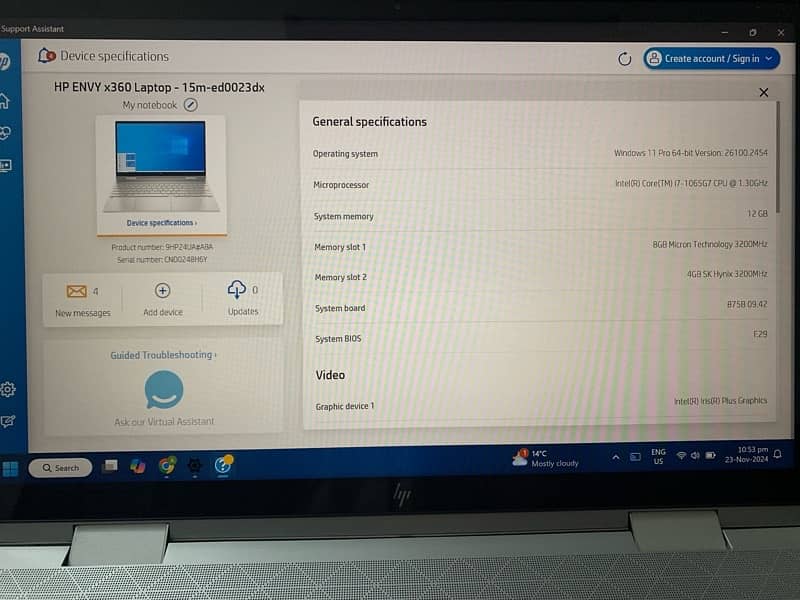 HP Envy x360 core i7 10th generation in Excellent condition 0