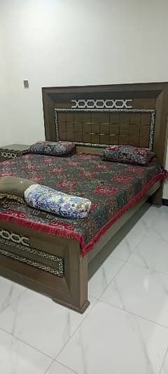 Solid sheesham ka Double bed 2 side tables 1 dressing