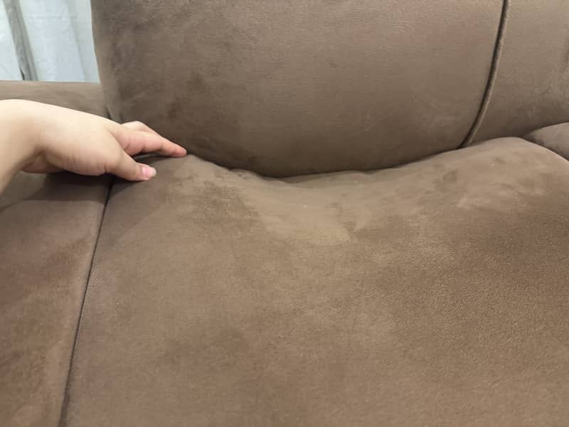 L shaped sofa brown color 2