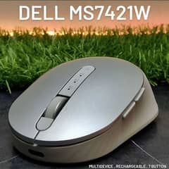 Dell Premier Rechargeable Wireless Bluetooth Multidevice Mouse MS7421W