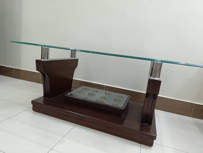 Modern wooden glass center table 3