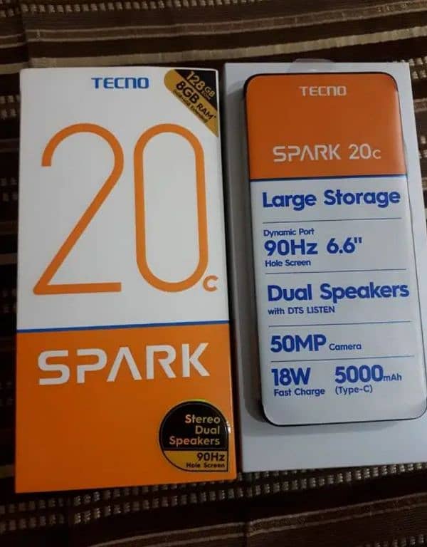 Tecno Spark 20 Blue 16gb 128gb only just box open 0