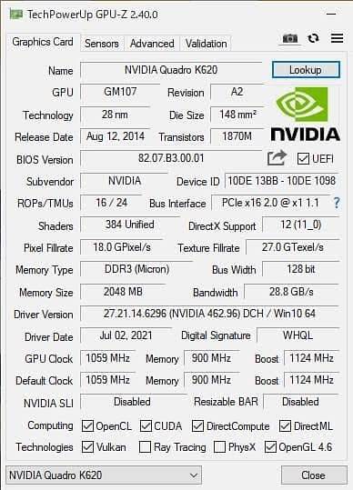 Nvidia Quadro K620 2GB Graphics Card - Best For Gaming & Editing 1