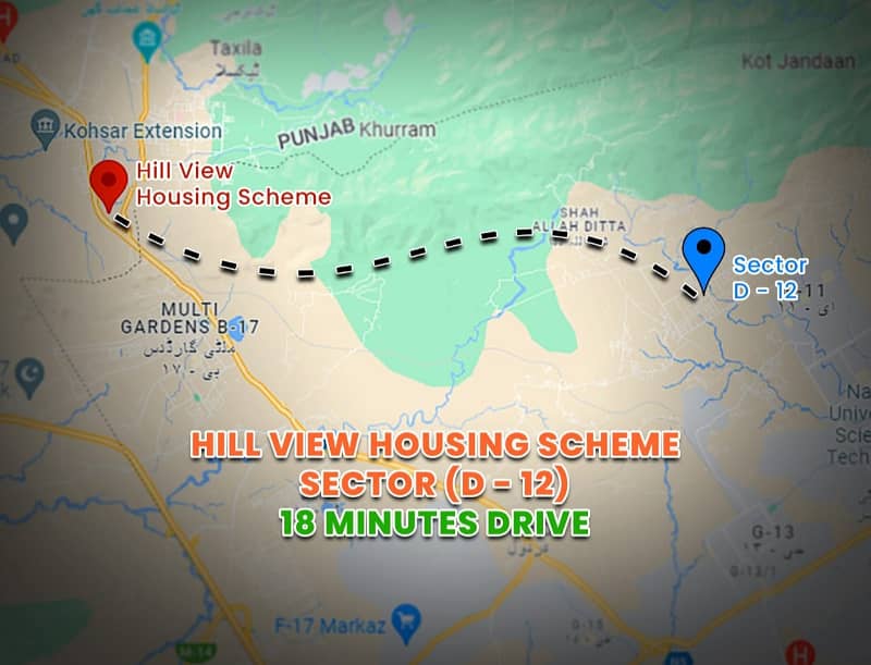 10 marla plot for sale and Exchange in hill view near Faisal hills Islamabad 0