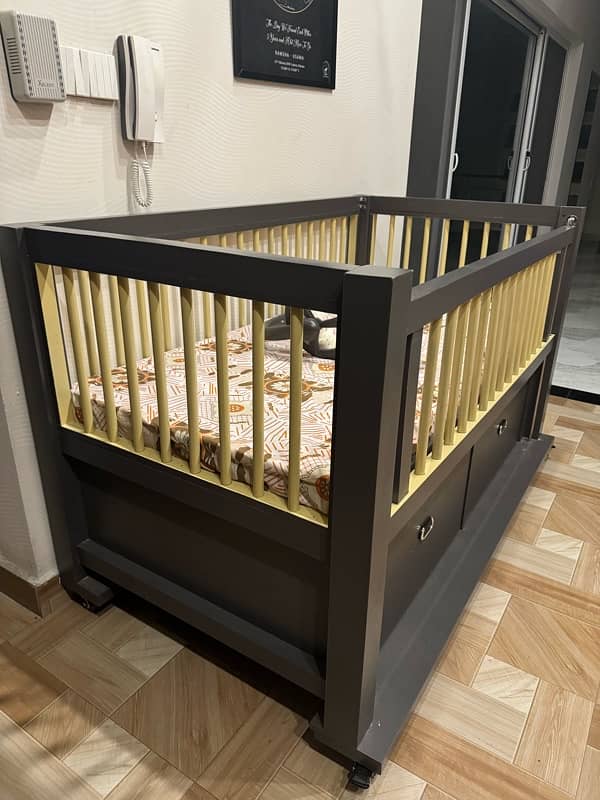 New Baby Cot Charcoal Color 3