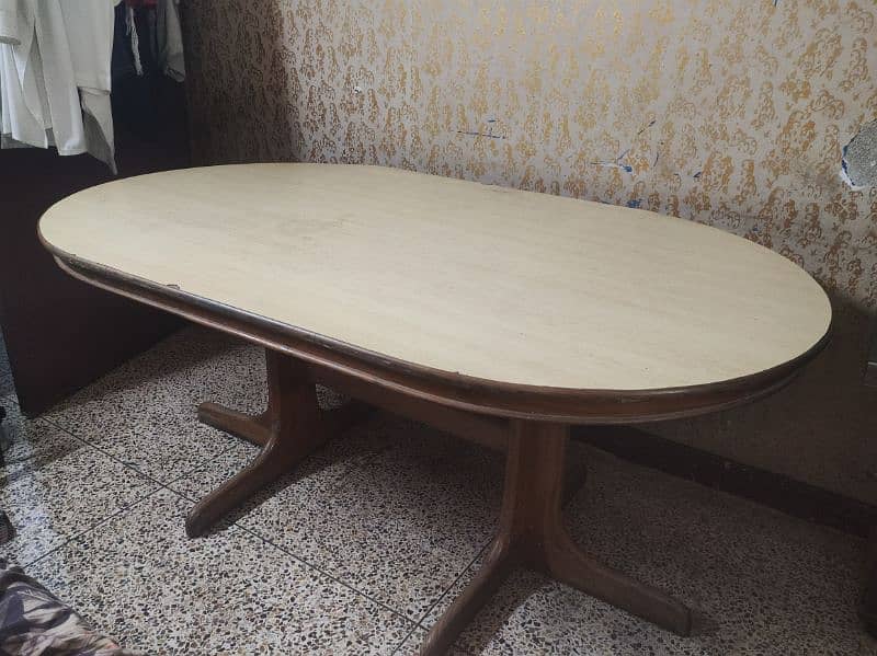 Oak Wooden dining table top formika Without CHAIRS 2