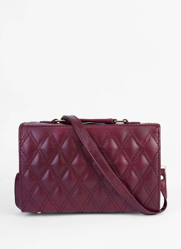 Free Cash On Delivery Women’s PU LeatherShoulder Bag (Maroon) 2